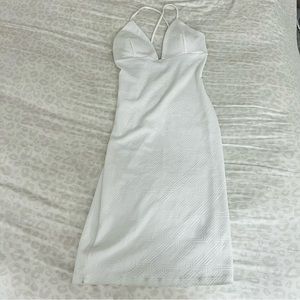 UK2LA White Bodycon Midi Dress